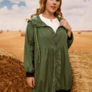 Women’s Mid-Length Hooded Trench Cardigan Coat