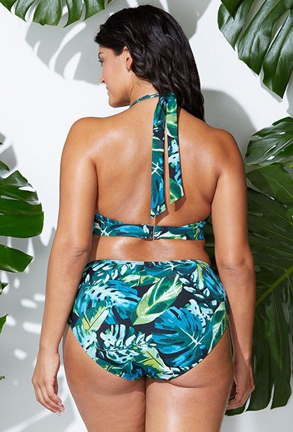 Plus Size Classic Bikini Swimsuit for Confident Curves