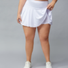Plus Size Quick-Dry Tennis Skirt with Built-In Shorts – Breathable Fitness Skort
