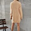 Women’s Winter Turtleneck Wool Mid-Length Slim Sweater Dress
