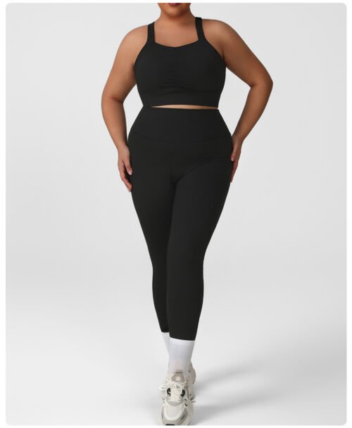 Plus Size Summer Yoga Wear Set – Lightweight Sports Two-Piece