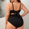 Plus Size Shoulder-Cover Belly-Hiding Swimsuit