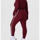 Plus Size Contrast Color Nude Feel Yoga Two-Piece Set