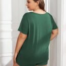 Plus Size Loose-Fit Summer Casual Pajama Two-Piece Set