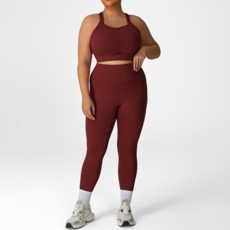Plus Size Summer Yoga Wear Set – Lightweight Sports Two-Piece