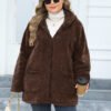Plus Size Thickened Plush Hooded Winter Jacket
