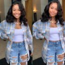 Plus Size Woolen Collared Button Pocket Coat