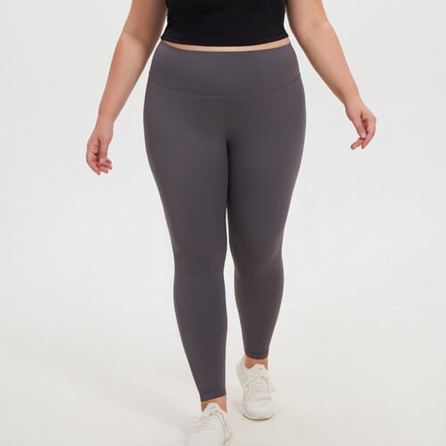 Plus Size High Waist Peach Hip Lift Yoga Pants – Nude Feel Stretch Fit