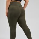 Plus Size High Waist Patchwork Yoga Pants with Pockets