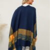 Luxury Cashmere Knit Shawl Cape Cloak Coat for Women