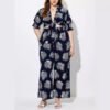 Plus Size Hawaiian Print Short Sleeve Top & Pants Summer Two-Piece Set