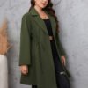 Plus Size Simple Elegant Solid Color Mid-Length Coat