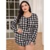 Plus Size Long Sleeve Pajama Jumpsuit for Women