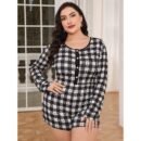 Plus Size Long Sleeve Pajama Jumpsuit for Women