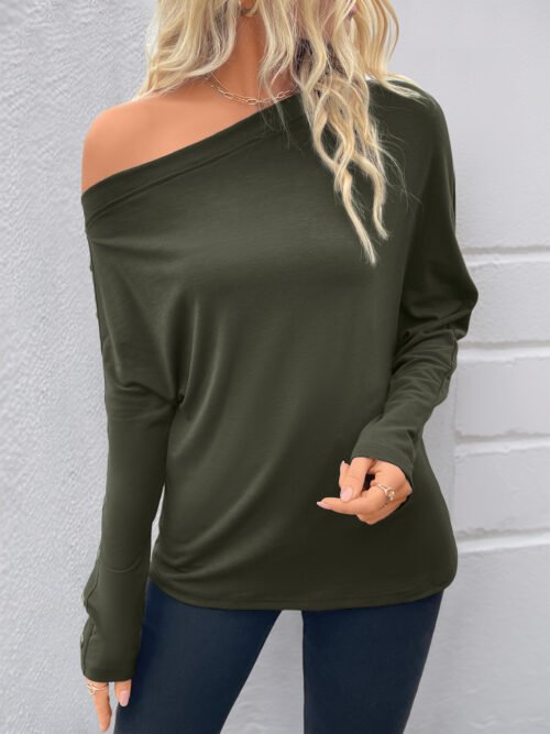 Elegant Off Shoulder Long Sleeve Top