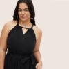Plus Size V Neck Sleeveless Summer Beach Dress