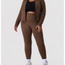 Plus Size Nude Feel Body Shaping Yoga Set – High Elastic Fit