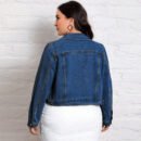 Retro Plus Size Denim Short Coat – Easy Matching Style