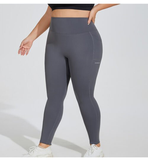Plus Size Pocket Peach Yoga Tights