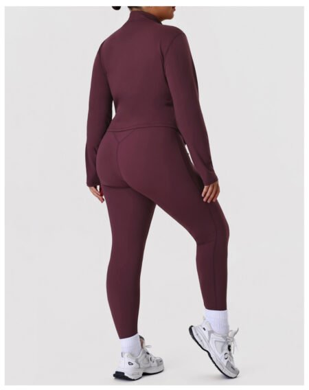 Plus Size Nude Feel Body Shaping Yoga Set – High Elastic Fit