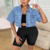 Lightweight Women’s Loose Denim Jacket – Summer Style
