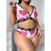 Plus Size Sexy Sports-Style Underwear Two-Piece Set