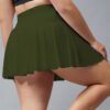 Plus Size Quick-Dry Tennis Skirt with Built-In Shorts – Breathable Fitness Skort