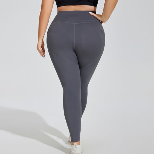Plus Size Pocket Peach Yoga Tights