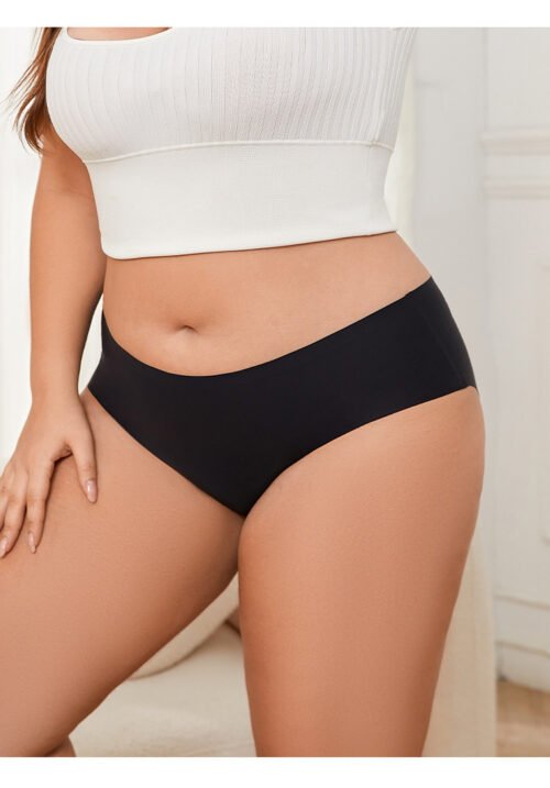 Plus Size Sexy Lace Hollow-Out Low Waist Briefs