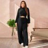 Plus Size Casual Sports Two-Piece Suit – Comfortable & Slimming Autumn-Winter Set