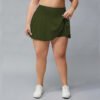 Plus Size Quick-Dry Tennis Skirt with Built-In Shorts – Breathable Fitness Skort