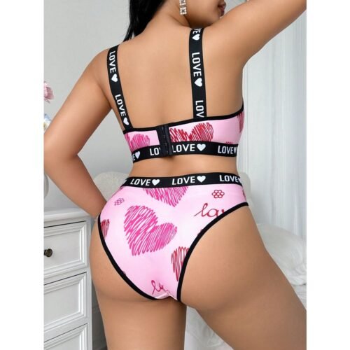 Plus Size Sexy Sports-Style Underwear Two-Piece Set