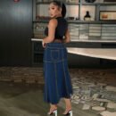 Plus Size Relaxed Fit Casual Denim Long Skirt
