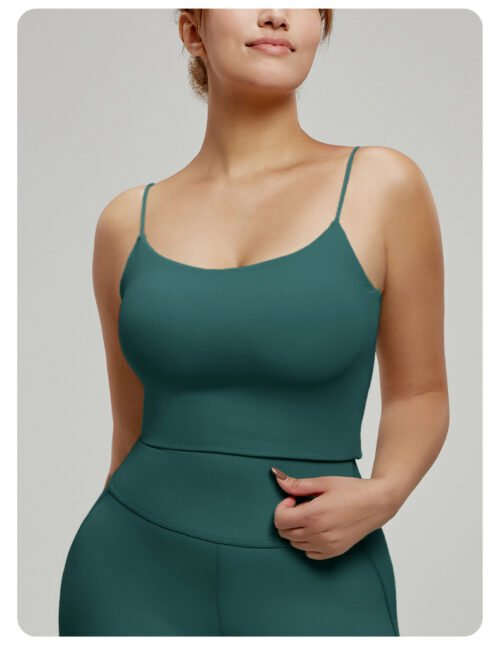 Plus Size Spaghetti Strap Beauty Back Yoga Vest