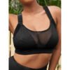 Plus Size Mesh Stitching Beauty Back Sports Bra