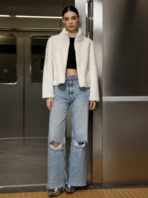 Luxe Faux Fur Turtleneck Women’s Winter Coat