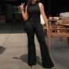 Plus Size Sexy Summer Sleeveless Top & Wide-Leg Casual Pants Two-Piece Set
