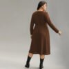 Plus Size Simple V-Neck Office Wind Dress