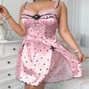 Plus Size Deep V Backless Nightdress – Sexy Elegance