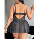 Plus Size Lace One-Piece Pajama Shorts – Sexy Comfort