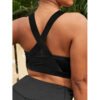 Plus Size Mesh Stitching Beauty Back Sports Bra