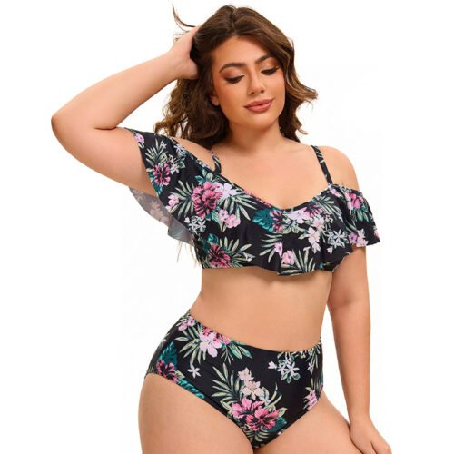 Plus Size High Waist Push-Up Bikini – Flattering & Sexy