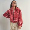 Women’s Autumn Winter Plush Red Plaid Coat