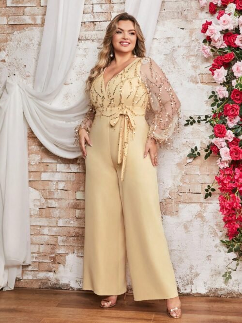 Plus Size Spring Summer Casual Jumpsuit for Women