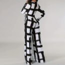 Plus Size V-Neck Printed Long Sleeve Jumpsuit – Casual Elegance