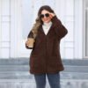 Plus Size Thickened Plush Hooded Winter Jacket