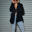 Plus Size Collared Shiny Office Cardigan Blazer