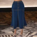Plus Size Relaxed Fit Casual Denim Long Skirt