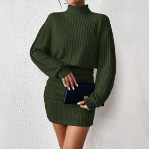 Elegant Autumn Winter Slim Intellectual Mini Dress