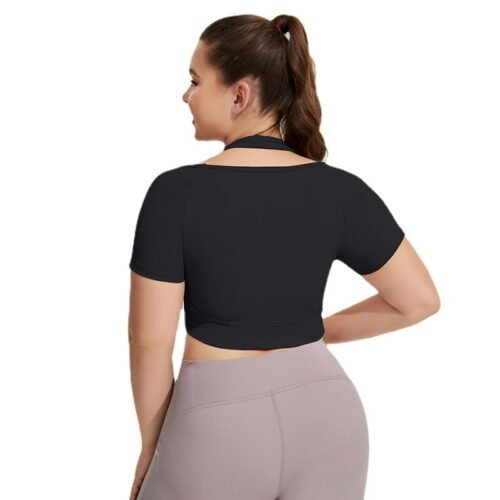 Plus Size Halter Neck Sexy Yoga Workout Top